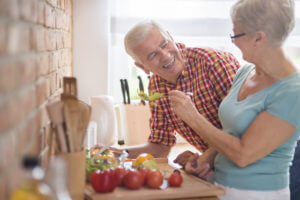 Couple in kitchen