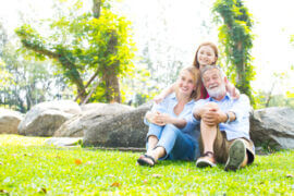 Happy Family Outside