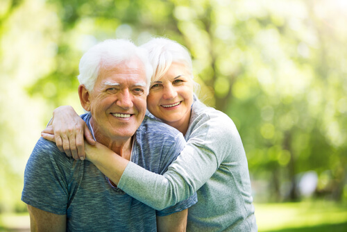 Happy older couple