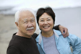 Older couple at the beach