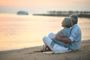 Older couple on the beach