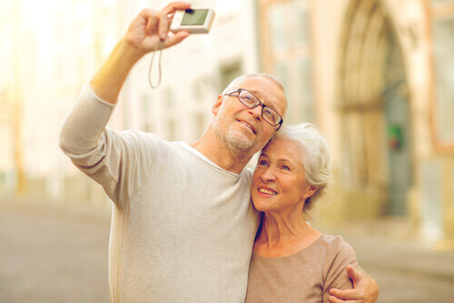 older couple selfie