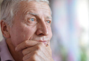Older man thinking