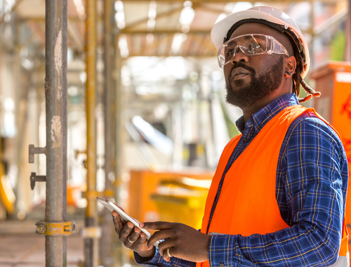 Man at a construction site